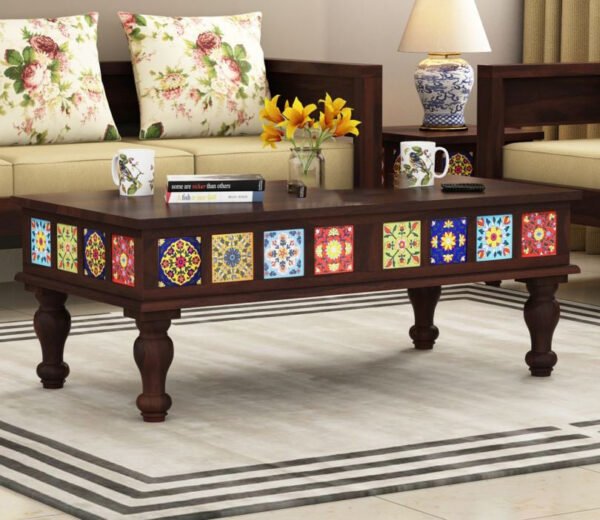 Coffee Table with Ceramic Tiles