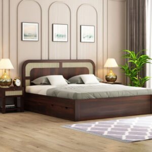 double bed with storage