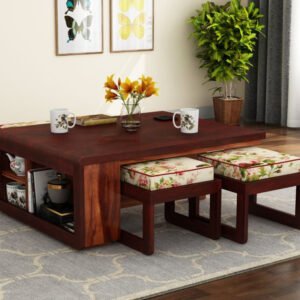 Coffee table with stools